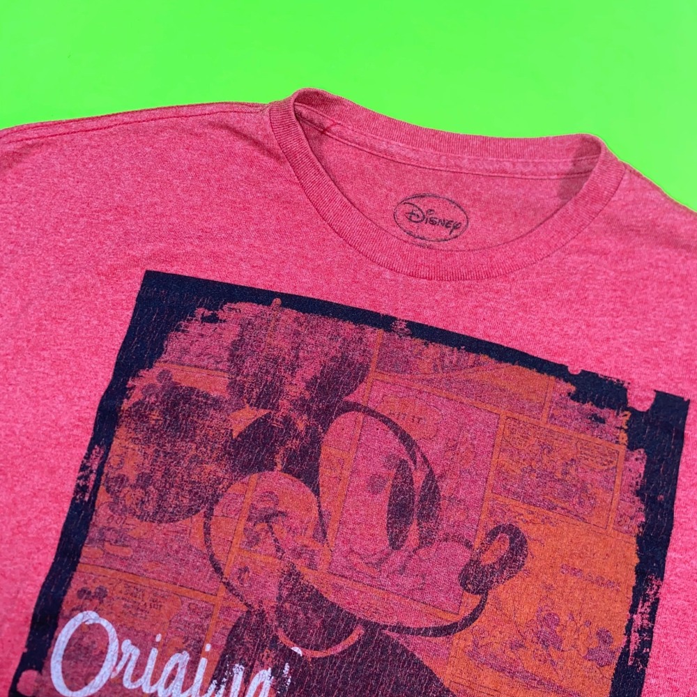 Disney Mickey Mouse Original 1928 Florida Graphic T-Shirt Mens XL Red Heather
